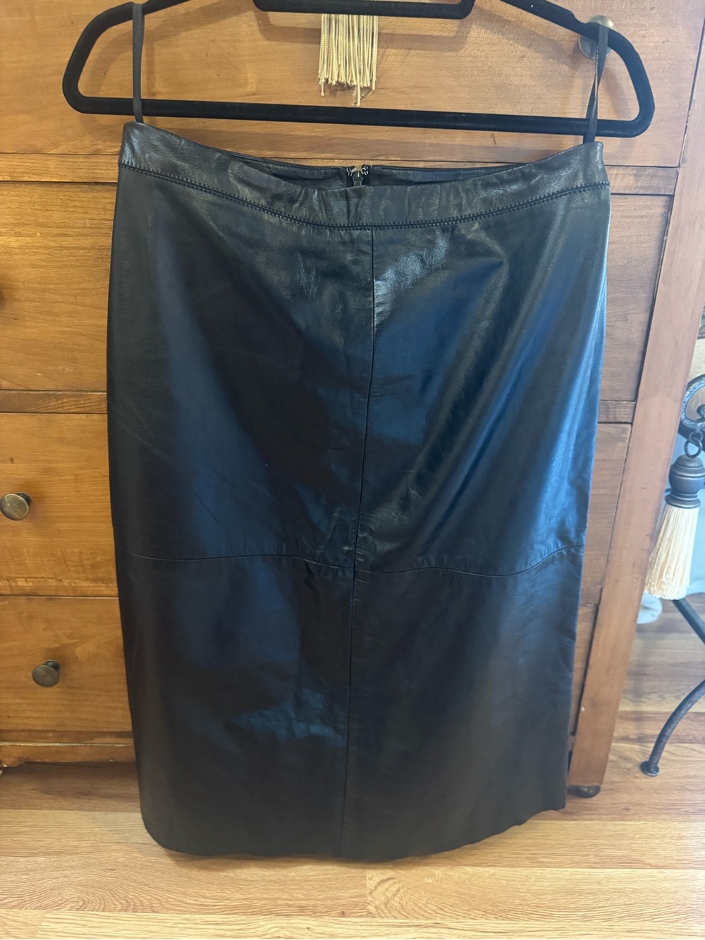 GAP Black Leather Pencil Skirt